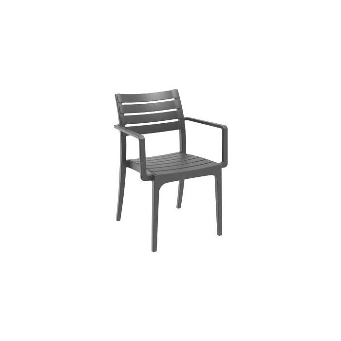 Silla Terraza Y Jardin DKD Home Decor Gris 56.5 x 84 x 53.7 cm (4 Unidades)