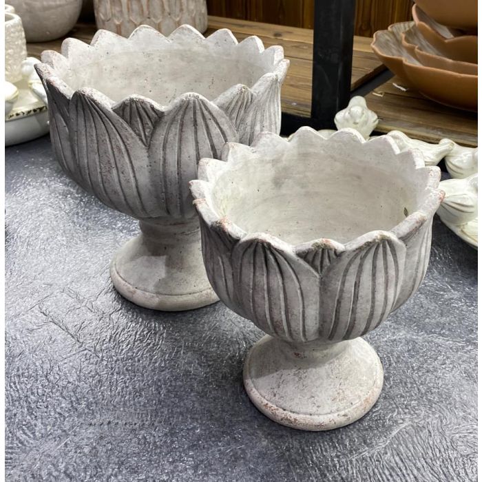 Centro Mesa Romantico DKD Home Decor Gris 20 x 21 x 20 cm (4 Unidades) 1 Centro Mesa Romantico DKD Home Decor Gris 20 x 21 x 20 cm (4 Unidades) 1