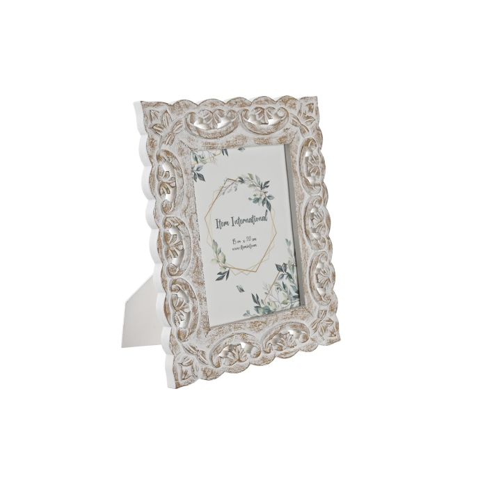 Marco Foto 15X20 Shabby DKD Home Decor Blanco 1.5 x 30 x 25 cm (4 Unidades)