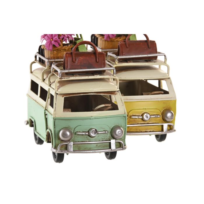 Vehiculo Decoracion Vintage DKD Home Decor Amarillo Verde Menta 5 x 9 x 11 cm (4 Unidades) 1