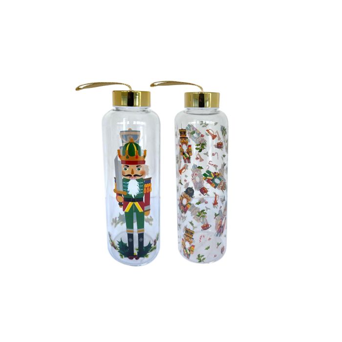 Botella Navidad Fantasia DKD Home Decor Multicolor Transparente 6.5 x 24 x 6.5 cm (4 Unidades)