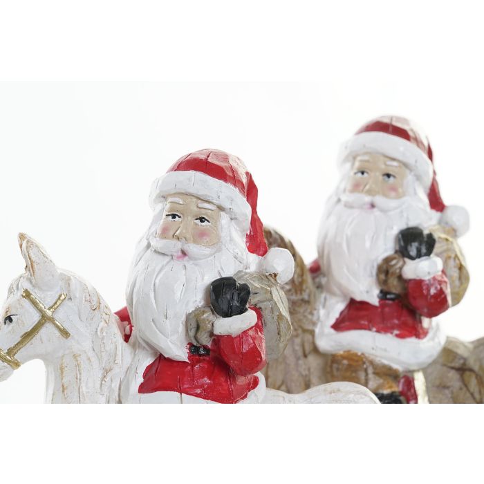 Figura Navidad Tradicional DKD Home Decor Blanco Marron 6 x 17 x 13.5 cm (4 Unidades) 1