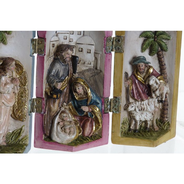 Figura Navidad Tradicional DKD Home Decor Multicolor 4 x 19 x 19 cm (4 Unidades) 2