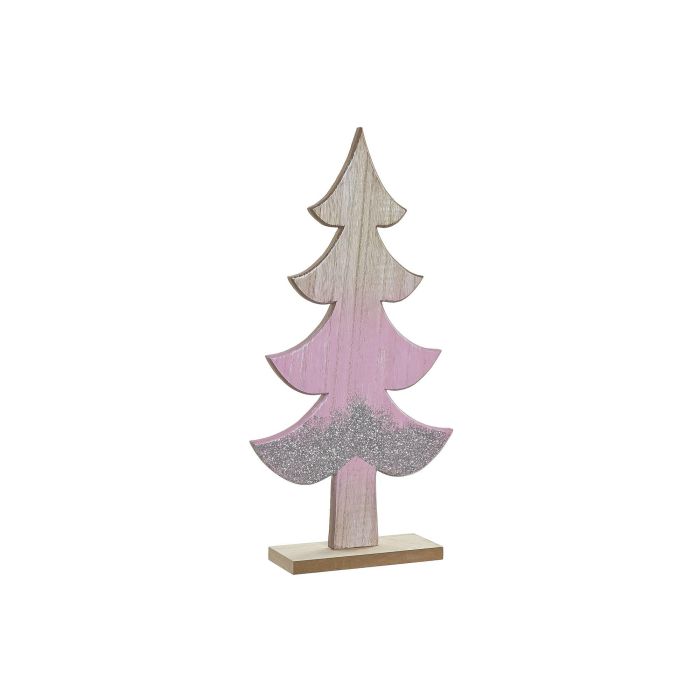 Decoracion Navidad Fantasia DKD Home Decor Rosa 6 x 39.5 x 20 cm (4 Unidades)