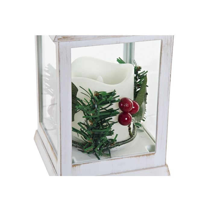 Farola Navidad Moderna DKD Home Decor Blanco Verde 10.5 x 24 x 10.5 cm (4 Unidades) 2