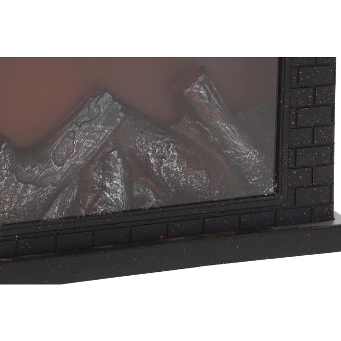 Chimenea Navidad Alpina DKD Home Decor Negro 12 x 20 x 27 cm (4 Unidades) 1