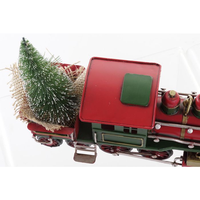 Vehiculo Decoracion Navidad Tradicional DKD Home Decor Verde Rojo 9 x 17 x 22 cm (4 Unidades) 2
