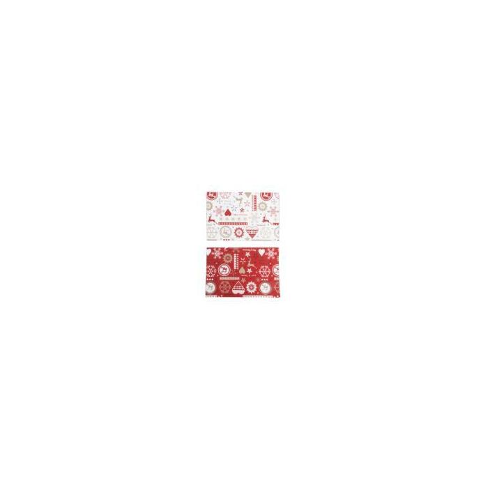 Cojin Silla Navidad Tradicional DKD Home Decor Rojo Blanco 40 x 4 x 40 cm (4 Unidades) 1