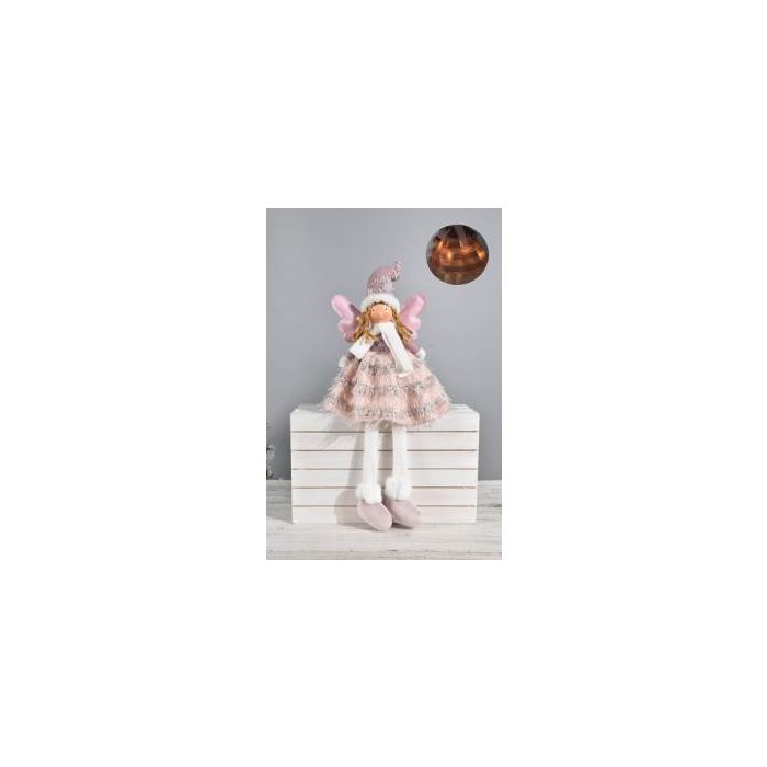 Figura Navidad Fantasia DKD Home Decor Marron Blanco 11 x 55 x 16 cm (4 Unidades) 1