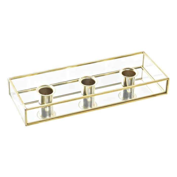 Centro Mesa Navidad Moderna DKD Home Decor Dorado 9 x 3 x 24 cm (4 Unidades)