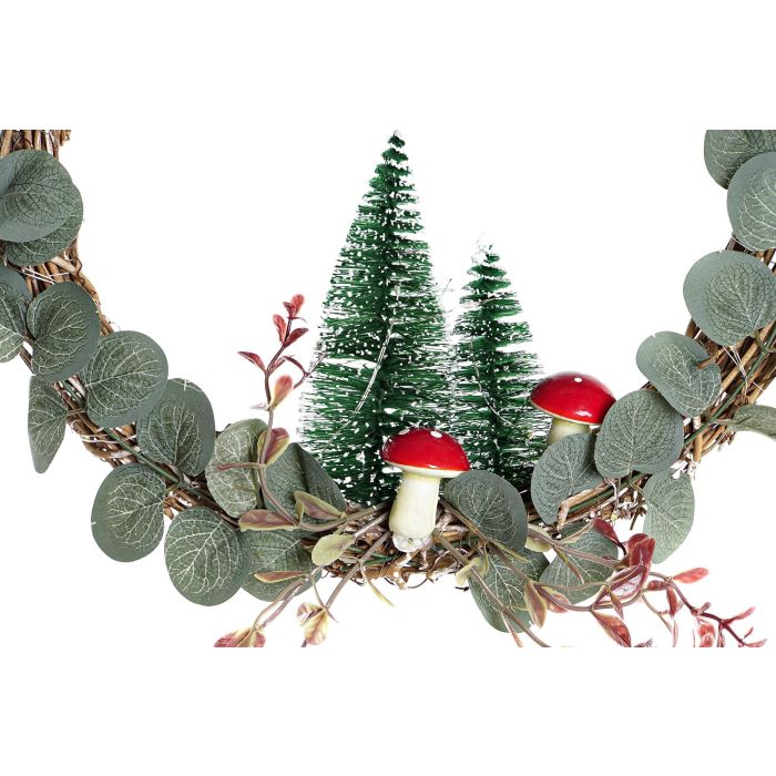 Decoracion Colgante Navidad Alpina DKD Home Decor Marron Verde 2 x 30 x 30 cm (4 Unidades) 2