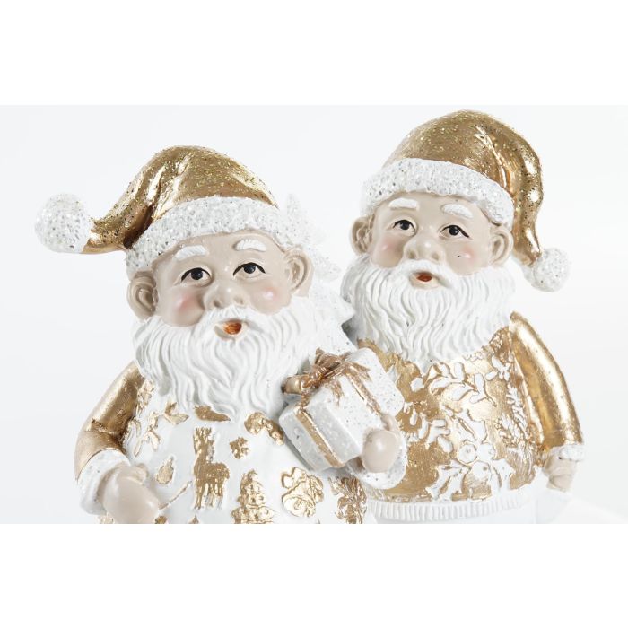 Figura Navidad Moderna DKD Home Decor Dorado 6 x 13.5 x 8 cm (4 Unidades) 1
