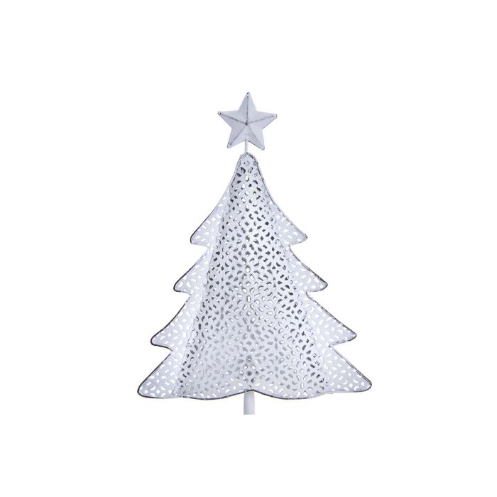 Arbol Navidad Moderna DKD Home Decor Blanco Natural 6.5 x 36.5 x 17.5 cm (4 Unidades) 1