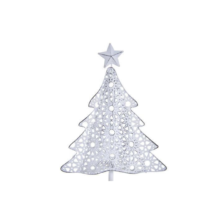 Arbol Navidad Moderna DKD Home Decor Blanco Natural 6.5 x 36.5 x 17.5 cm (4 Unidades) 2