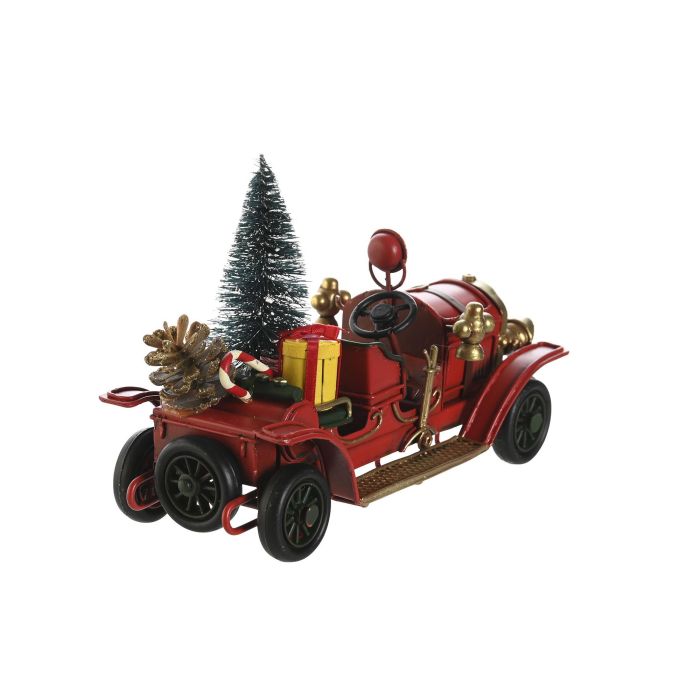 Vehiculo Decoracion Navidad Tradicional DKD Home Decor Rojo Beige 7 x 10.5 x 17.5 cm (4 Unidades) 2