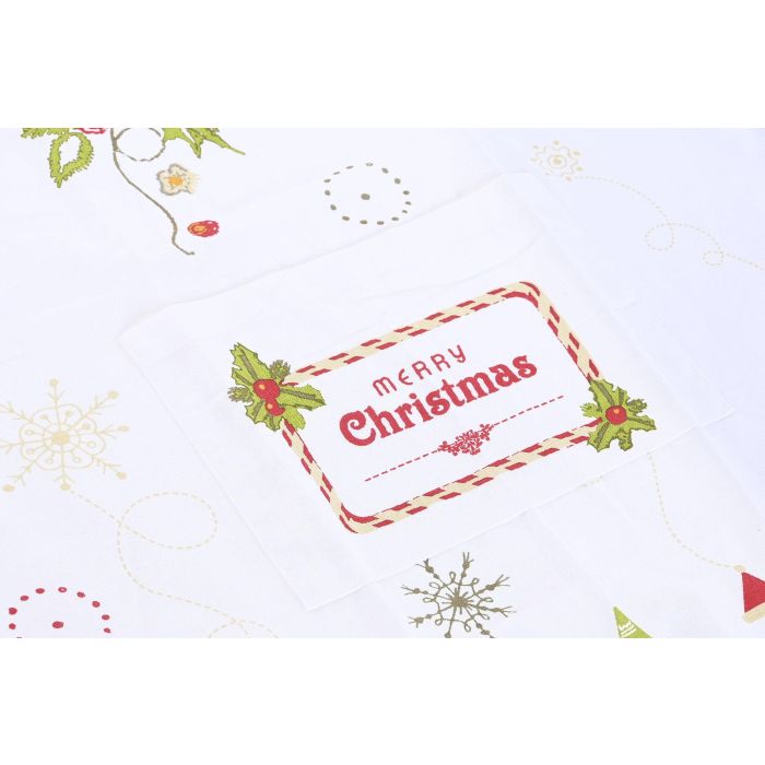 Delantal Navidad Tradicional DKD Home Decor Rojo Blanco 0.2 x 80 x 60 cm Set de 2 (4 Unidades) 3