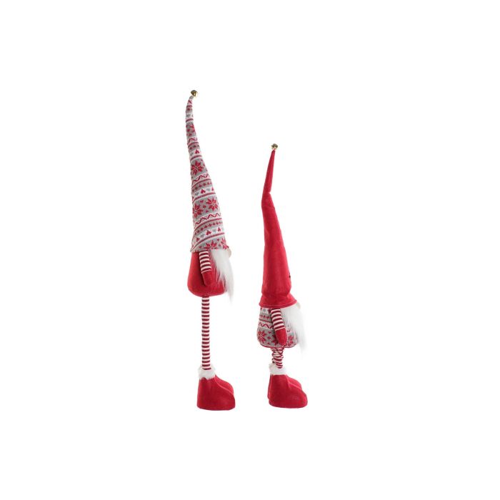 Figura Navidad Tradicional DKD Home Decor Rojo Blanco 11 x 80 x 14 cm (4 Unidades) 4