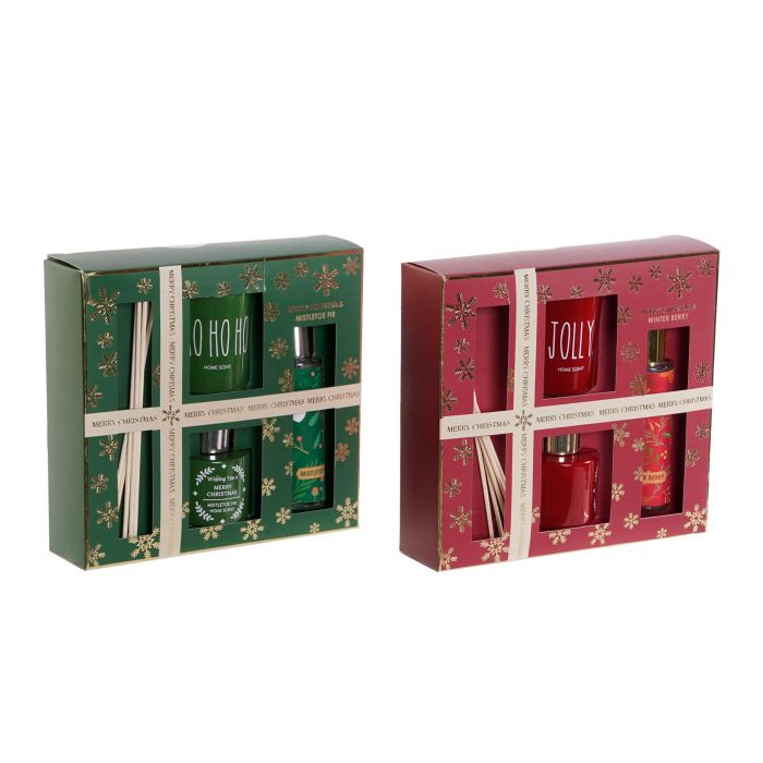 Ambientador Mikado  DKD Home Decor Rojo Verde 5 x 6 x 5 cm Set de 3 (4 Unidades) 4