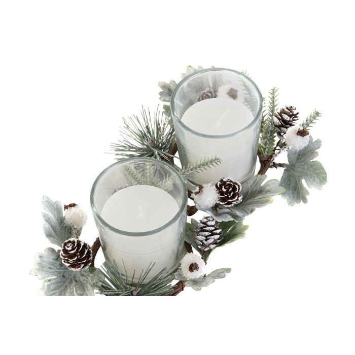 Vela Navidad Moderna DKD Home Decor Blanco 10 x 7 x 10 cm Set de 2 (4 Unidades) 2