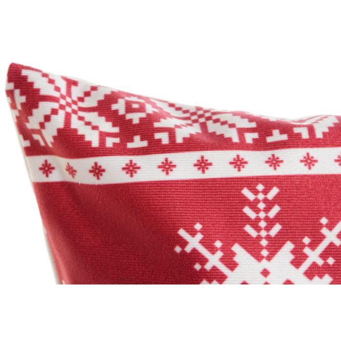 Funda Cojin Navidad Alpina DKD Home Decor Rojo Blanco 1 x 45 x 45 cm (4 Unidades) 2