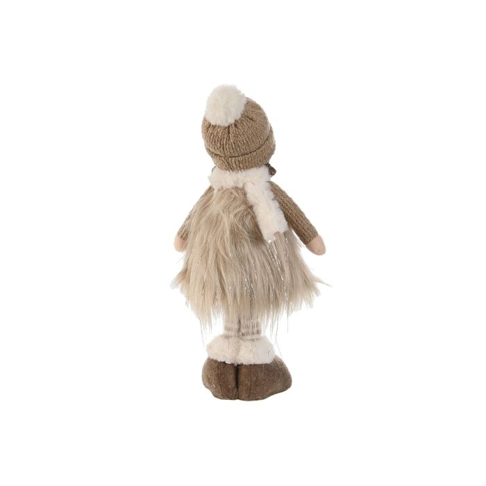 Figura Navidad Alpina DKD Home Decor Blanco Marron 13 x 34 x 16 cm (4 Unidades) 2