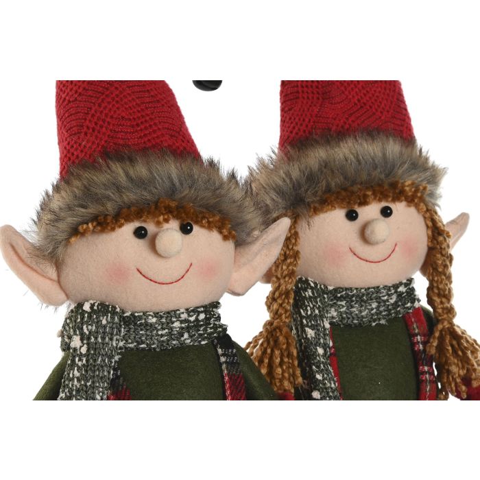 Figura Navidad Tradicional DKD Home Decor Rojo Verde 10 x 56 x 20 cm (4 Unidades) 1 Figura Navidad Tradicional DKD Home Decor Rojo Verde 10 x 56 x 20 cm (4 Unidades) 1