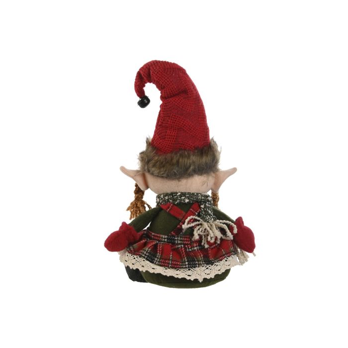 Figura Navidad Tradicional DKD Home Decor Rojo Verde 10 x 34 x 21 cm (4 Unidades) 2