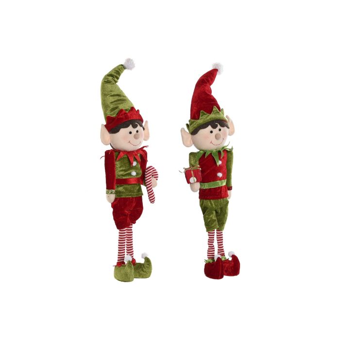 Figura Navidad Tradicional DKD Home Decor Rojo Verde 9 x 64 x 16 cm (4 Unidades)