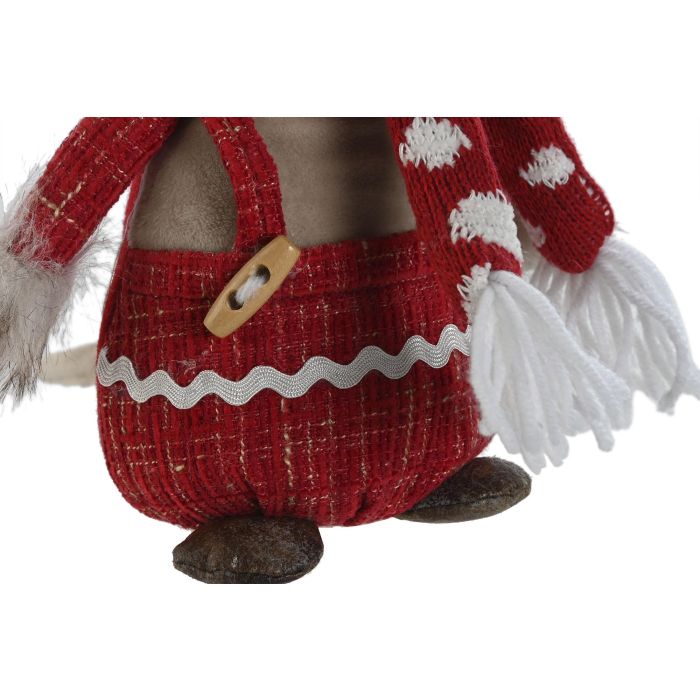 Figura Navidad Tradicional DKD Home Decor Rojo Beige 17 x 30 x 18 cm (4 Unidades) 2