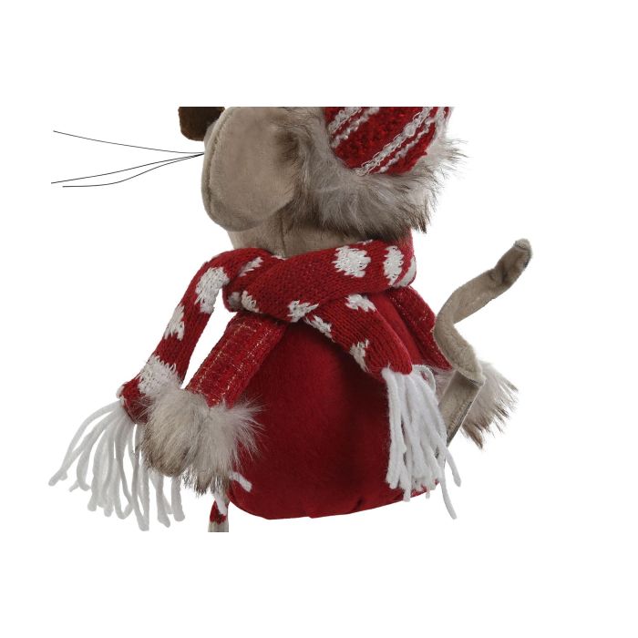 Figura Navidad Tradicional DKD Home Decor Rojo Beige 13 x 28 x 17 cm (4 Unidades) 2