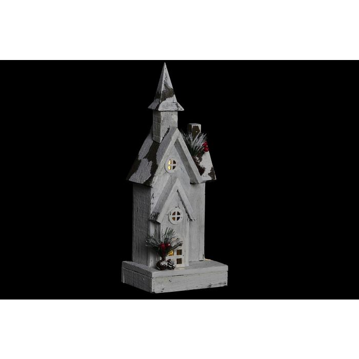 Casa Navidad Tradicional DKD Home Decor Rojo Blanco 12 x 40 x 15 cm (4 Unidades) 1