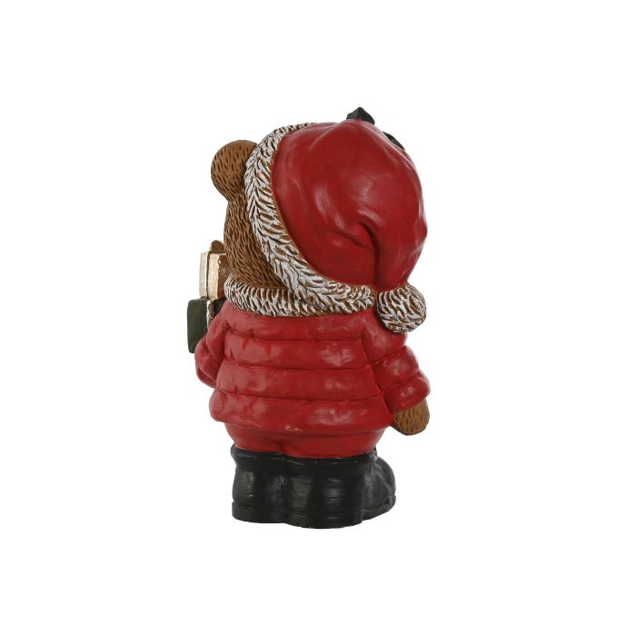 Figura Navidad Tradicional DKD Home Decor Rojo Marron 19 x 38.5 x 28.5 cm (4 Unidades) 2