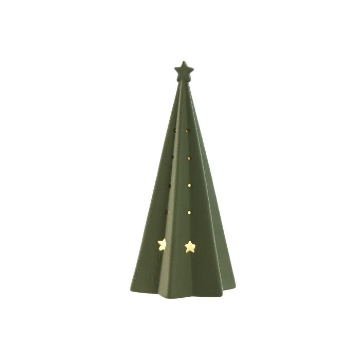 Decoracion Navidad Moderna DKD Home Decor Verde 11 x 23.5 x 11 cm (4 Unidades)