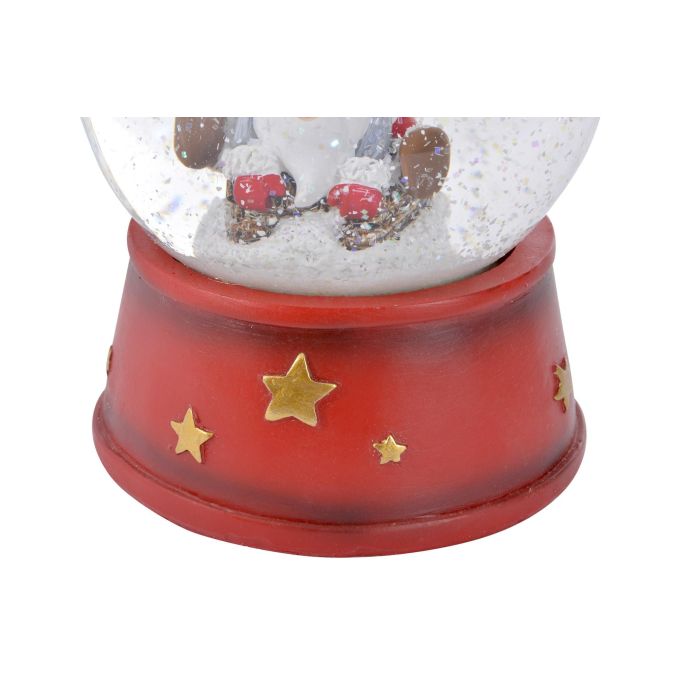 Bola Decoracion Navidad Tradicional DKD Home Decor Rojo Blanco 9.5 x 13.5 x 9.5 cm (4 Unidades) 3