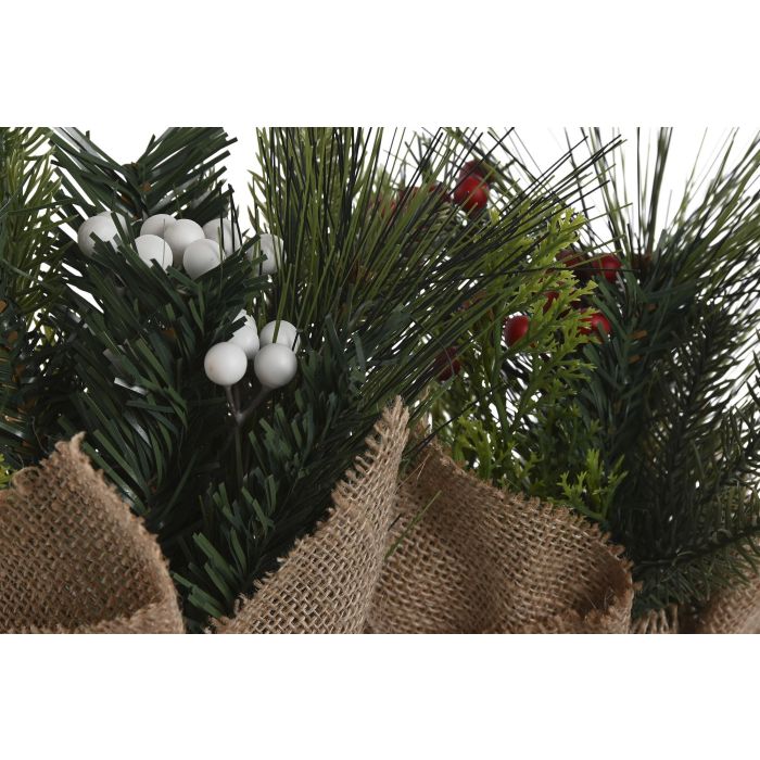 Planta Navidad Tradicional DKD Home Decor Rojo Blanco 23 x 27 x 25 cm (4 Unidades) 1