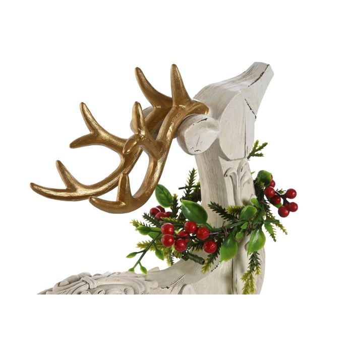 Figura Navidad Tradicional DKD Home Decor Blanco Dorado 8.5 x 34 x 25.5 cm (4 Unidades) 1