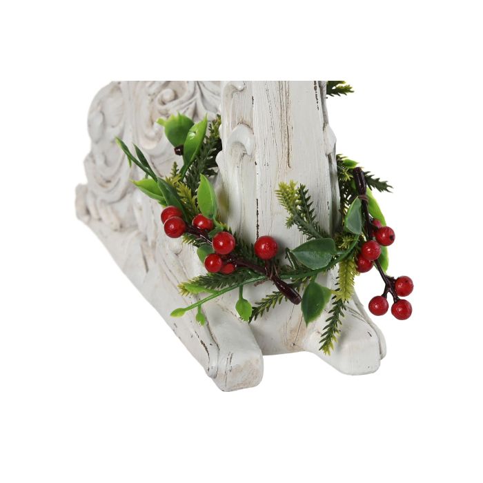 Figura Navidad Tradicional DKD Home Decor Blanco 8.5 x 22.5 x 26.5 cm (4 Unidades) 1