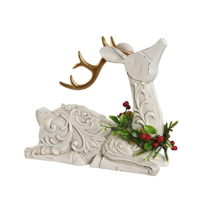 Figura Navidad Tradicional DKD Home Decor Blanco 8.5 x 22.5 x 26.5 cm (4 Unidades)