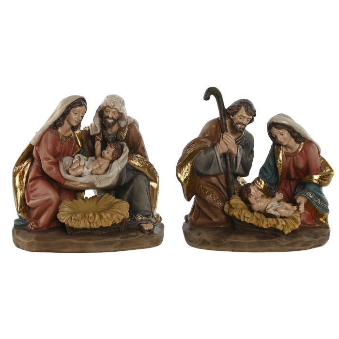 Nacimiento Navidad Tradicional DKD Home Decor Multicolor 11 x 15.5 x 15 cm (4 Unidades)