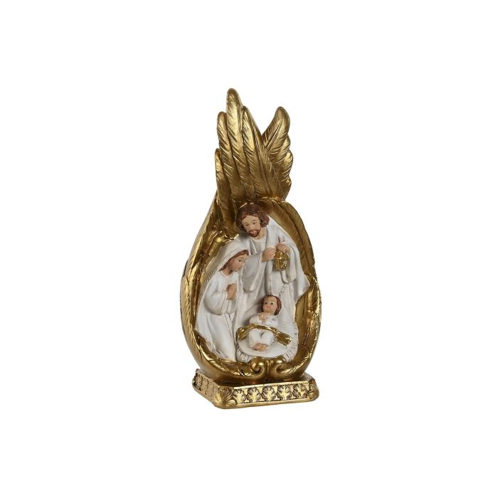 Nacimiento Navidad Tradicional DKD Home Decor Blanco Dorado 7 x 19 x 9 cm (4 Unidades)