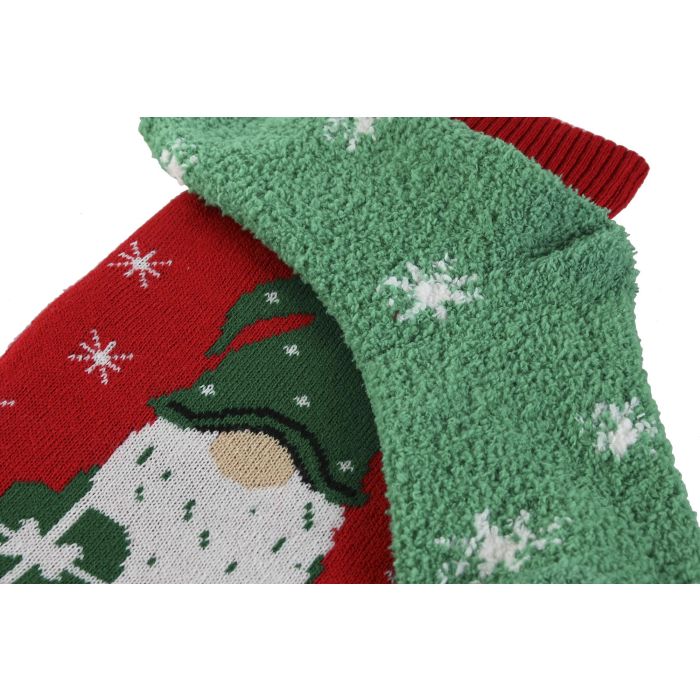 Bolsa Agua Caliente Navidad Tradicional DKD Home Decor Rojo Verde 28 x 4 x 17 cm Set de 2 (4 Unidades) 1