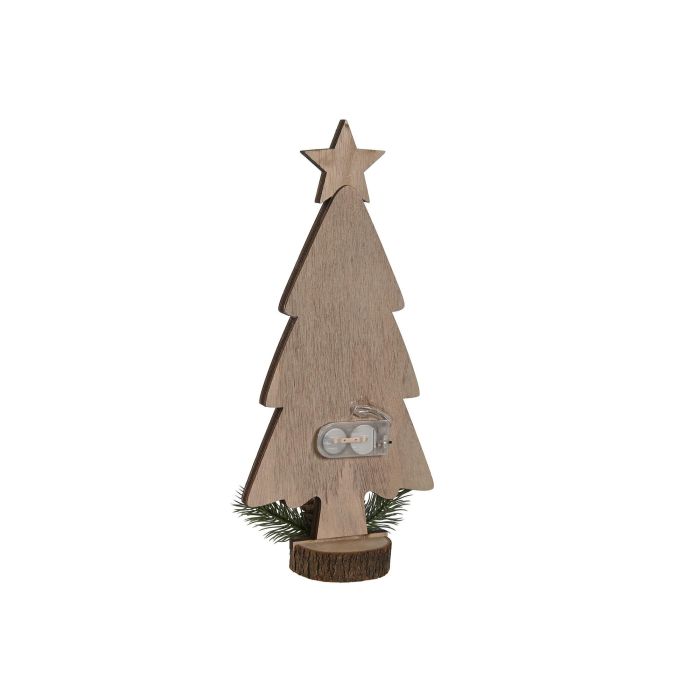 Decoracion Luminosa Navidad Alpina DKD Home Decor Verde Natural 7 x 30 x 14 cm (4 Unidades) 2