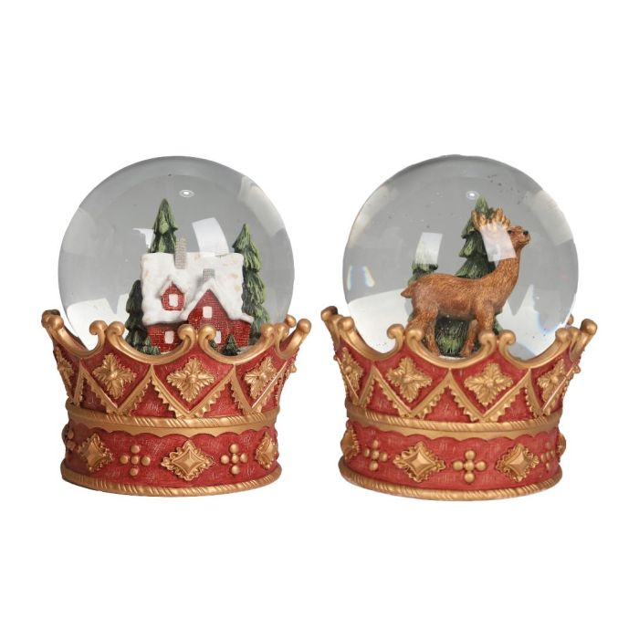 Bola Decoracion Navidad Tradicional DKD Home Decor Multicolor 11.5 x 14 x 11.5 cm (4 Unidades)