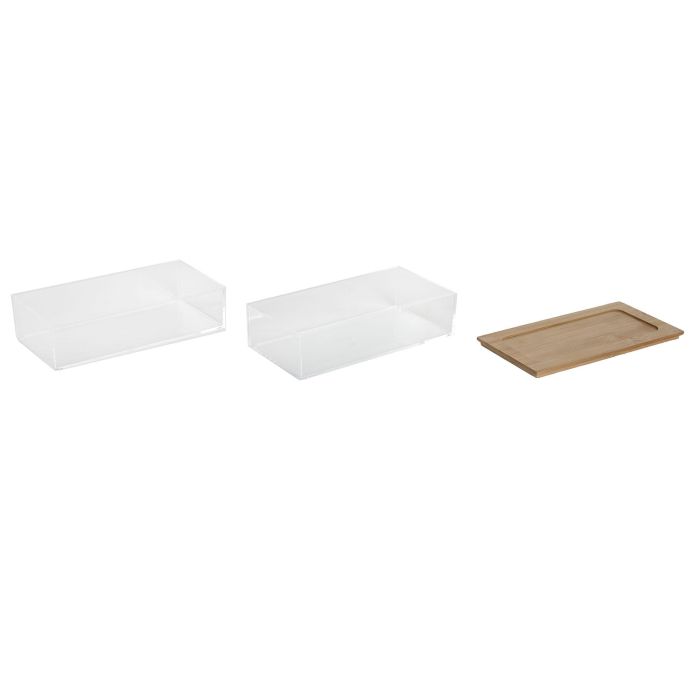 Caja  DKD Home Decor Transparente Natural 9.5 x 10 x 19 cm (4 Unidades) 2