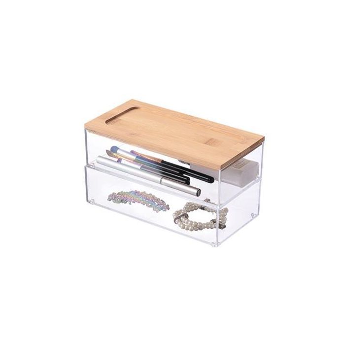 Caja DKD Home Decor Transparente Natural 9.5 x 10 x 19 cm (4 Unidades)