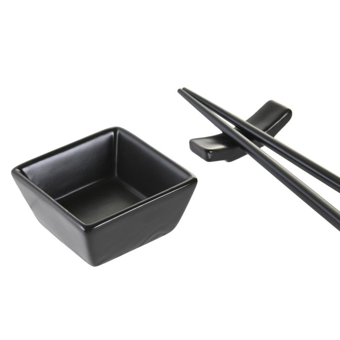 Sushi Oriental DKD Home Decor Natural Negro 0.5 x 0.5 x 24 cm Set de 10 (4 Unidades) 1