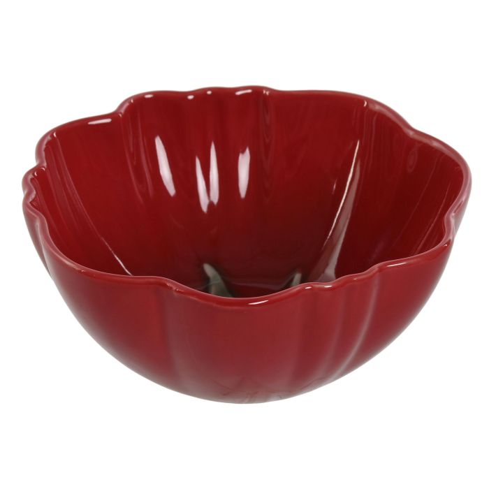 Bol Moderno DKD Home Decor Rojo Verde 15.4 x 7 x 15.4 cm (4 Unidades)