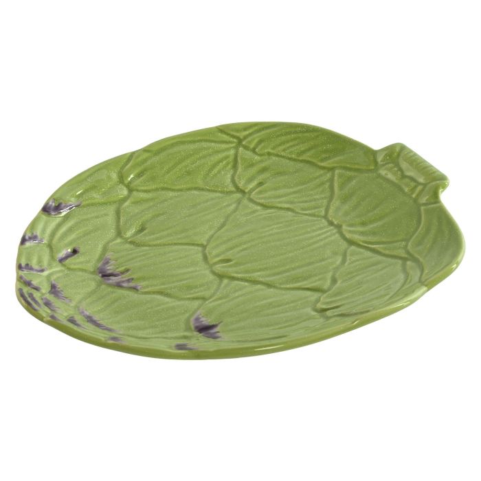 Plato Moderno DKD Home Decor Verde 22 x 3 x 26.5 cm (4 Unidades)