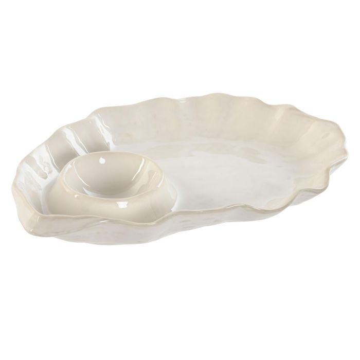 Aperitivo Mediterraneo DKD Home Decor Blanco 21 x 4 x 31.5 cm (4 Unidades)