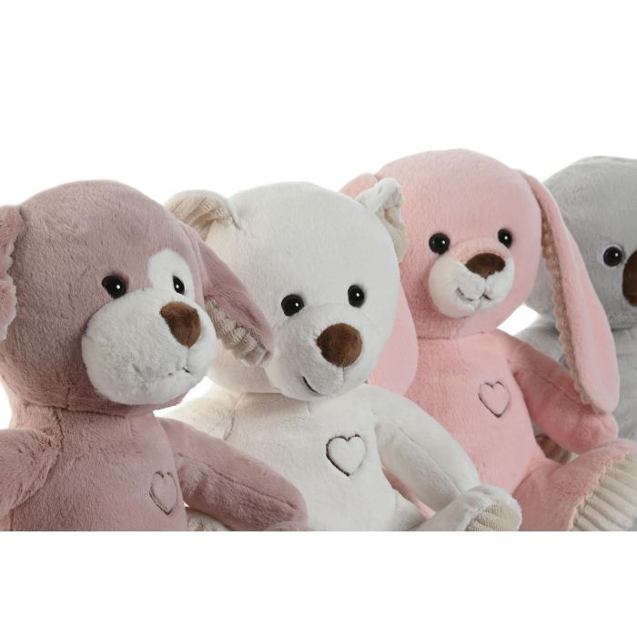 Peluche Kids DKD Home Decor Marron Blanco 20 x 28 x 25 cm (4 Unidades) 1